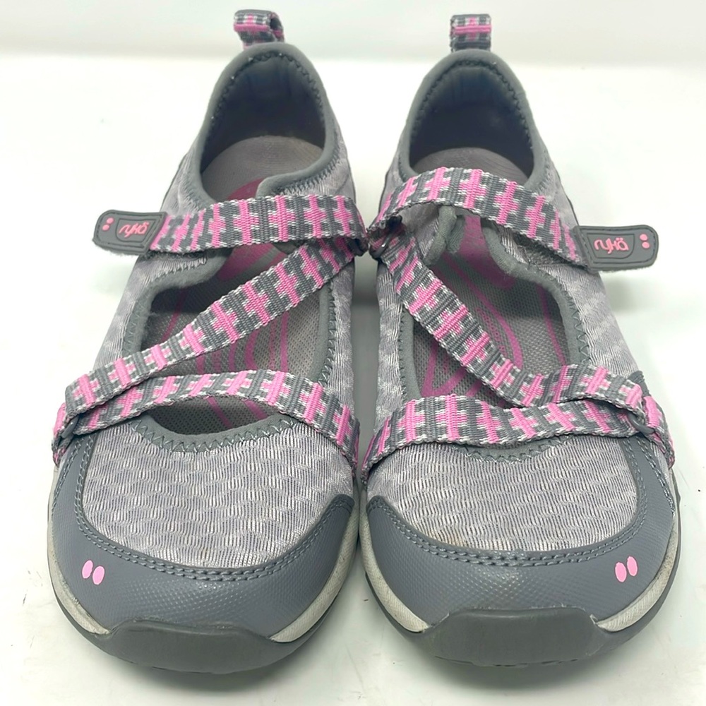 Ryka Pink & Gray Slip-On Sneakers Size 7 Excellent Condition